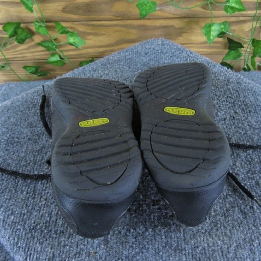 KEEN Sneaker  Boys Y 5 Medium Athletic Black‎ Leather Lace Up